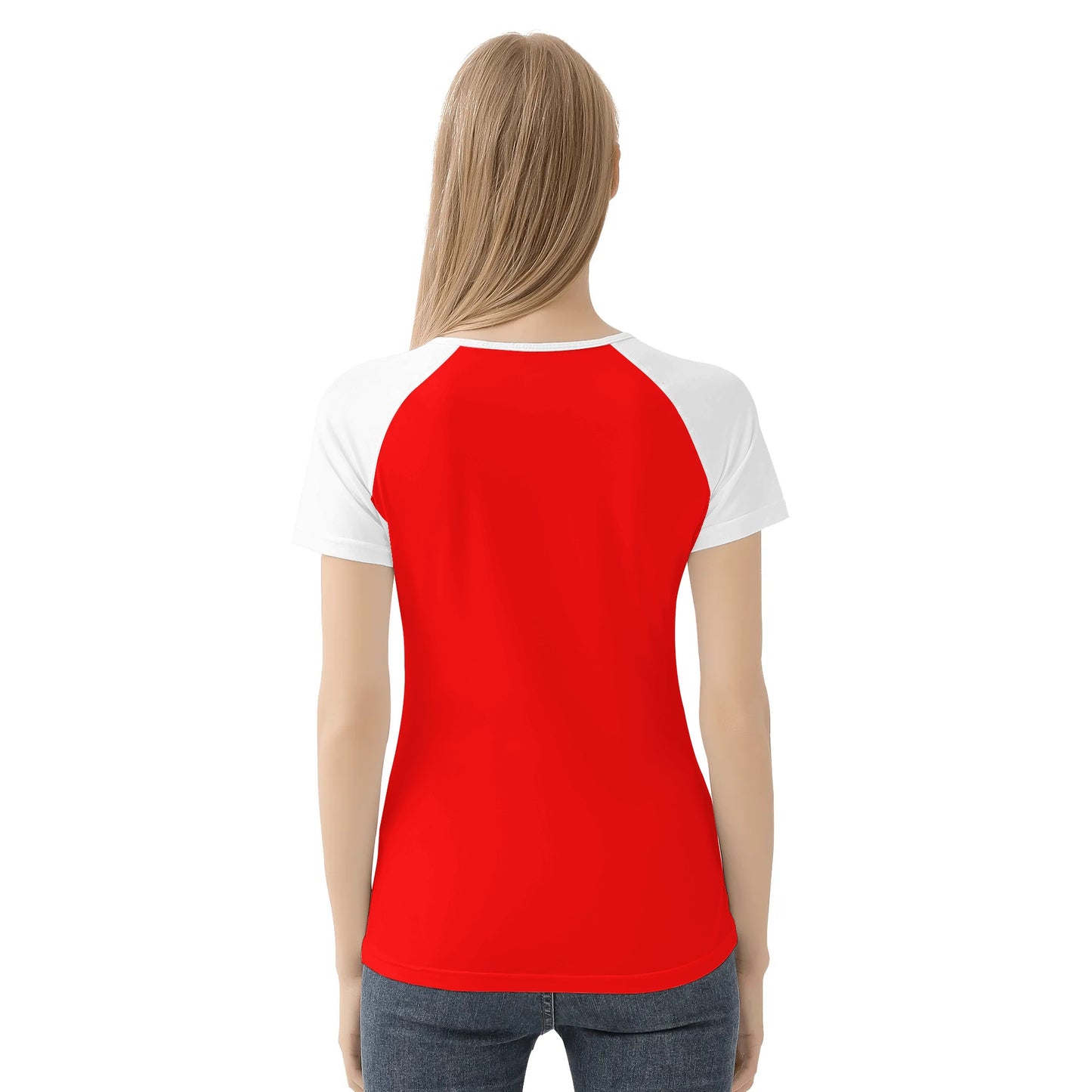 Women Snug T-shirt (Red and White)