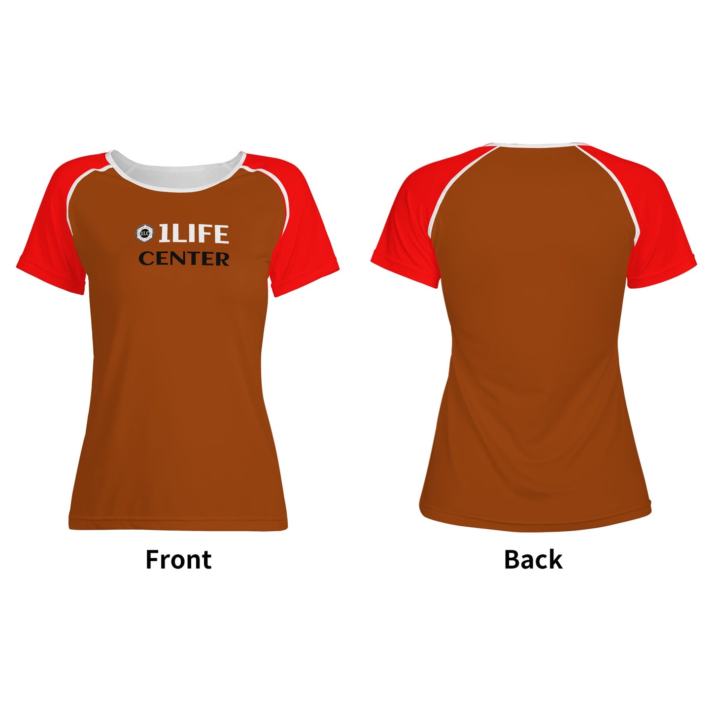 Women Snug T-shirt (Brown and Red)