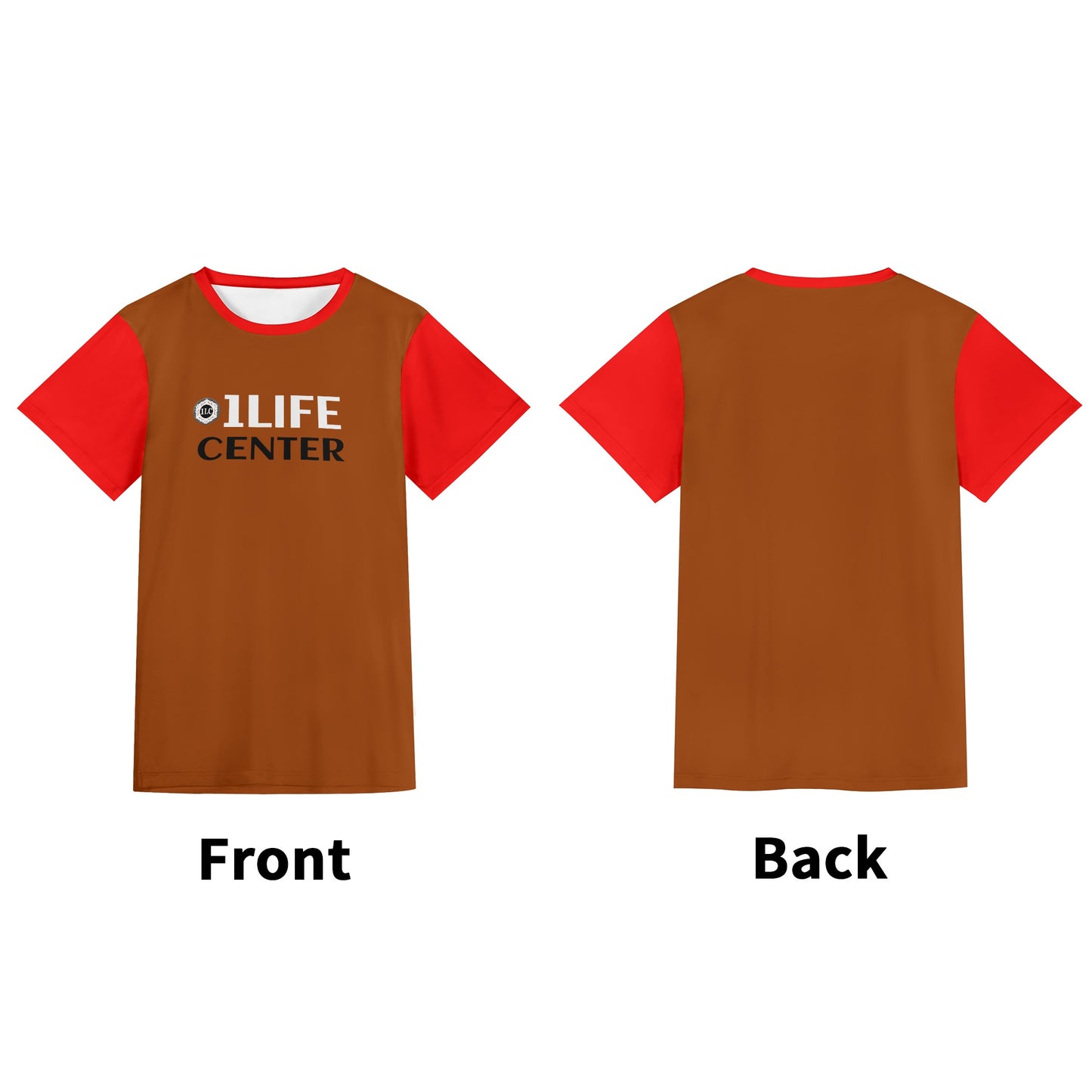 Adult Short Sleeve Tshirt (Brown and Red)