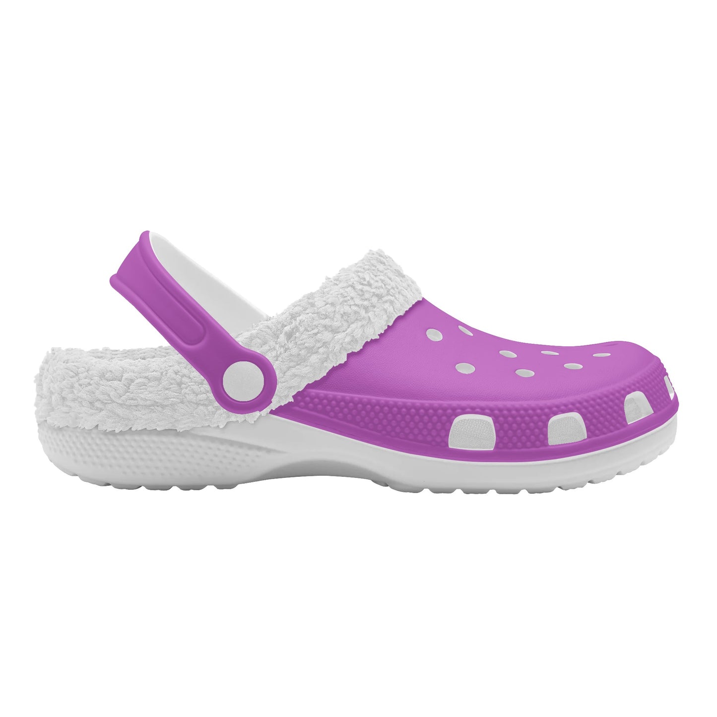 Adults White Fur Interior Clogs (Pink)