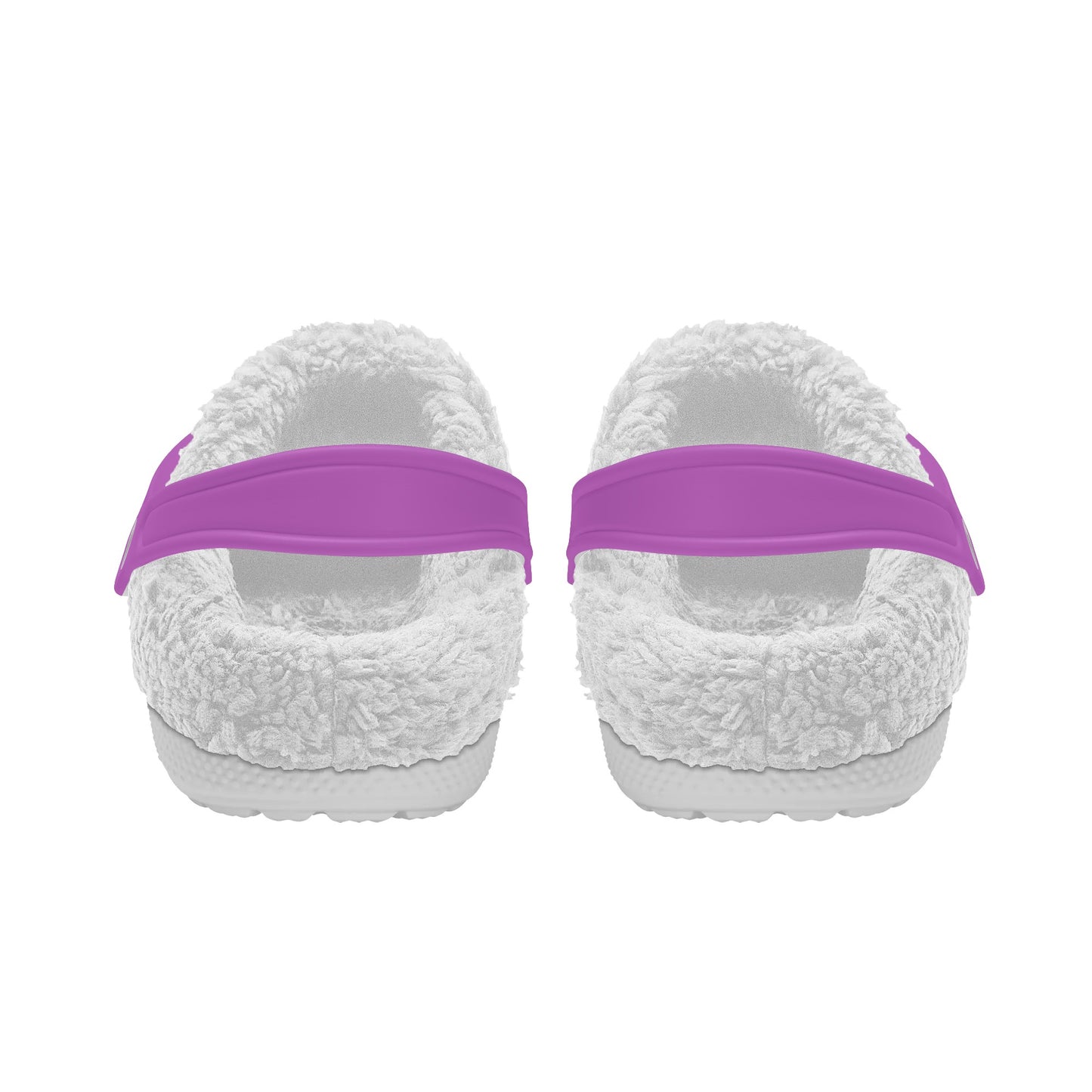 Adults White Fur Interior Clogs (Pink)