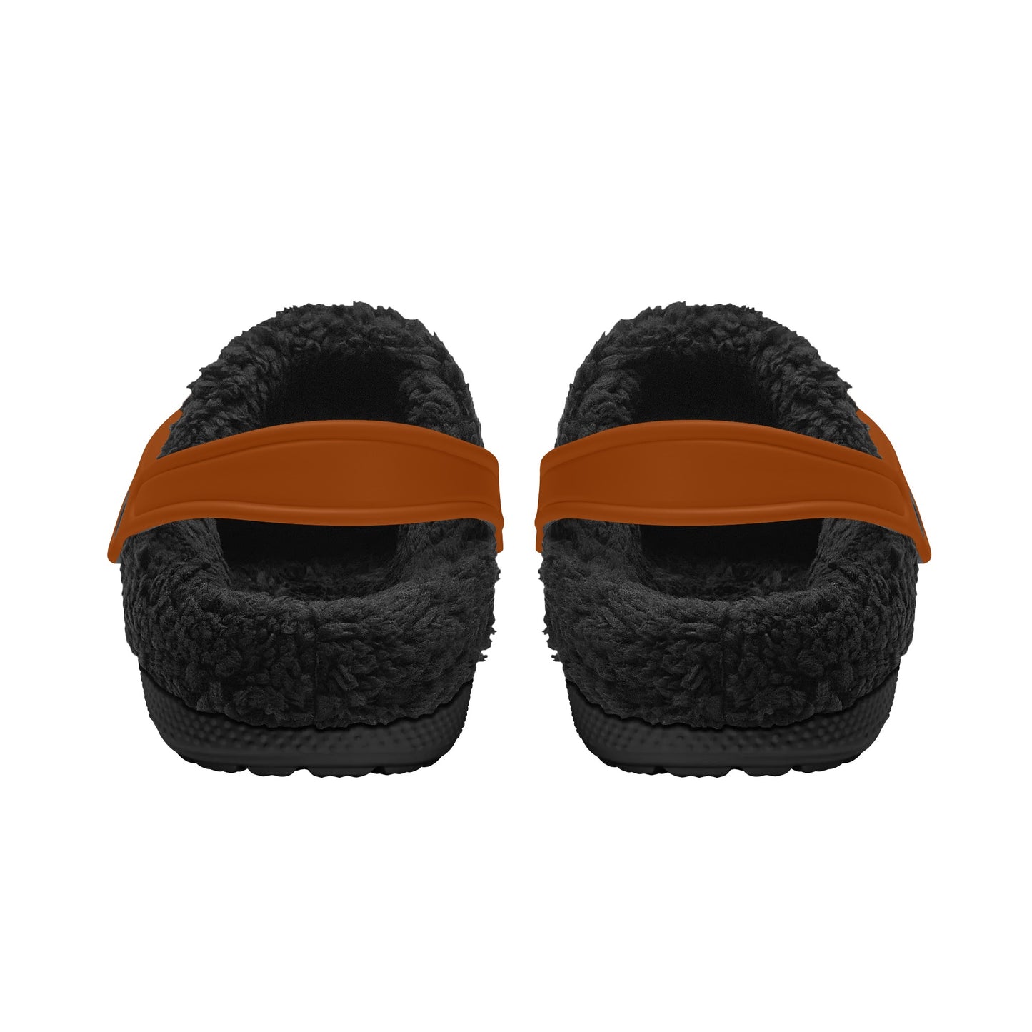 Adults Black Fur Interior Clogs (Brown)