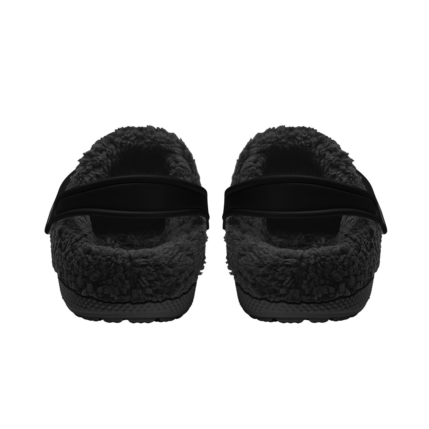 Adults Black Fur Interior Clogs (Black)