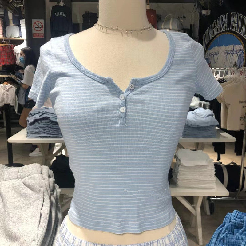 Women's tight and comfortable stretch knit top