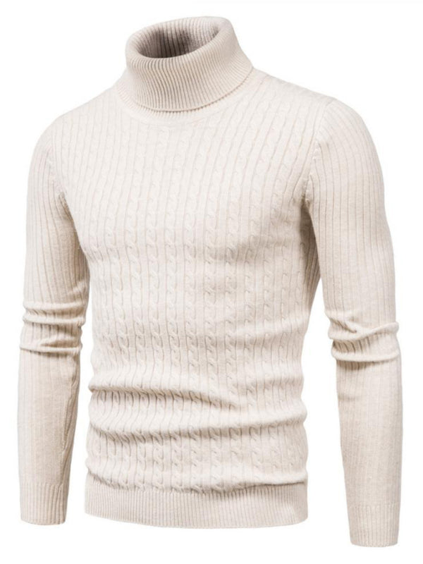 Men's knitted sweater cross-border turtleneck slim fit bottoming sweater