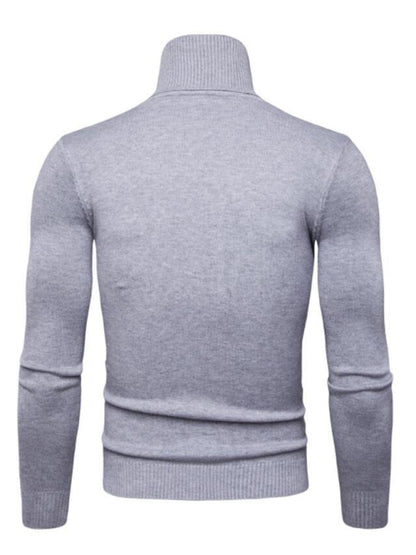 Lapel collar all-match wool men's thick bottoming knitted sweater