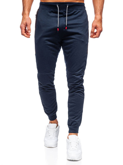 Men's Sweatpants Contrasting Color Pocket Straight Casual Pants