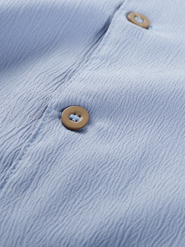 Men's Loose Plus Size Casual Lapel Long Sleeve Shirt Solid Color Shirt