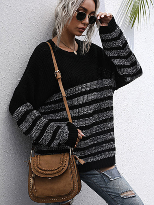 women's mid length long sleeve bottoming sweater knitted sweater