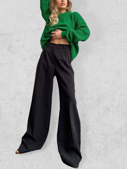 Temperament commuter suit pants women's casual all-match slim straight trousers