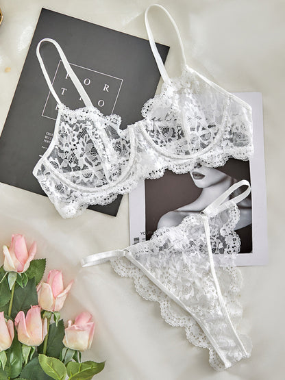 Women's sexy lace see-through sexy lingerie sets