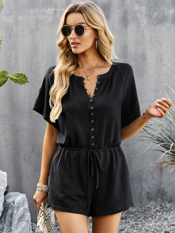Women's solid color casual jumpsuit