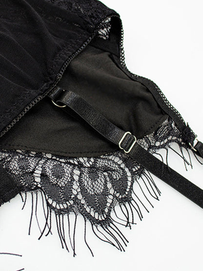 New sexy lingerie garter belt three-piece uniform set