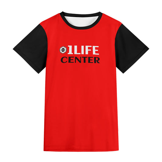 Adult Short Sleeve Tshirt (Red and Black)