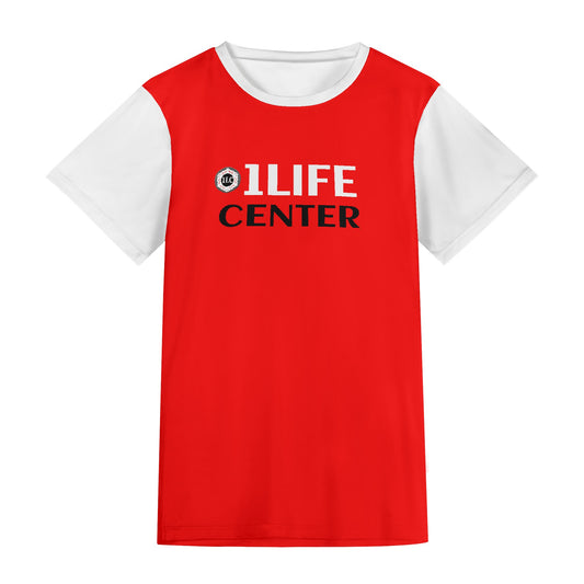 Adult Short Sleeve Tshirt (Red and White)