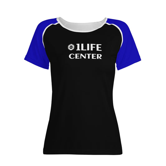 Women Snug T-shirt (Black and Blue)