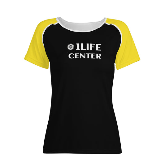 Women Snug T-shirt (Black and Yellow)