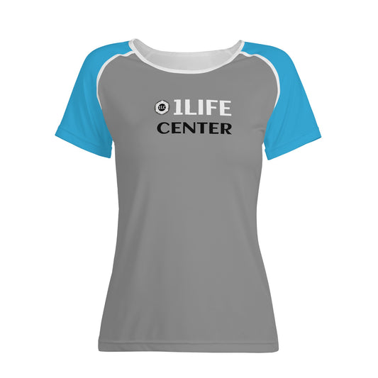 Women Snug T-shirt (Grey and Aqua)