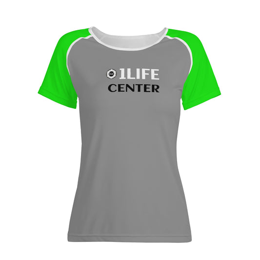 Women Snug T-shirt (Grey and Lime)