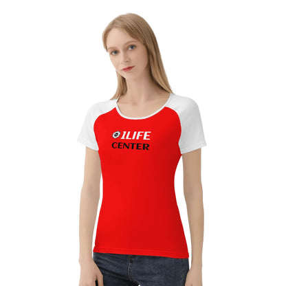 Women Snug T-shirt (Red and White)