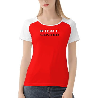 Women Snug T-shirt (Red and White)