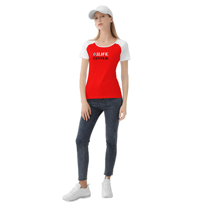 Women Snug T-shirt (Red and White)