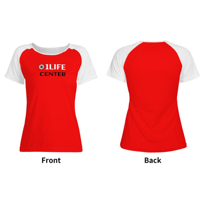 Women Snug T-shirt (Red and White)