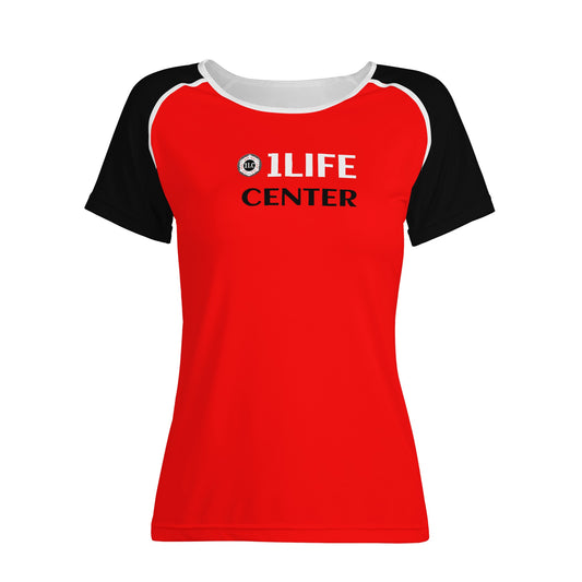 Women Snug T-shirt (Red and Black)