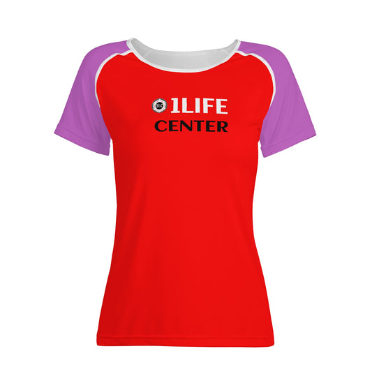 Women Snug T-shirt (Red and Pink)