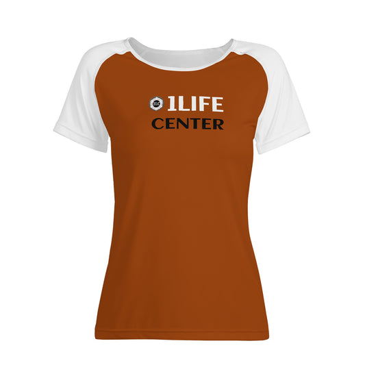 Women Snug T-shirt (Brown and White)