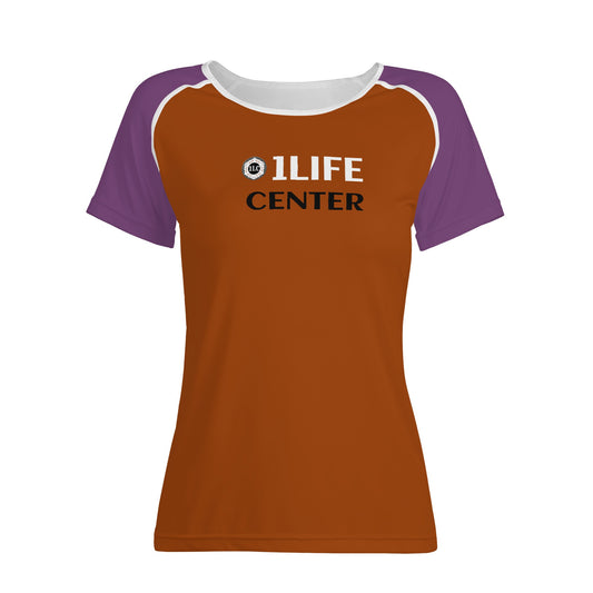 Women Snug T-shirt (Brown and Purple)