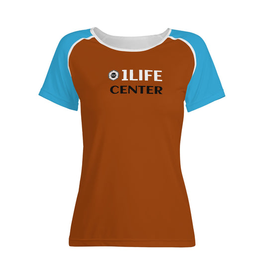 Women Snug T-shirt (Brown and Aqua)