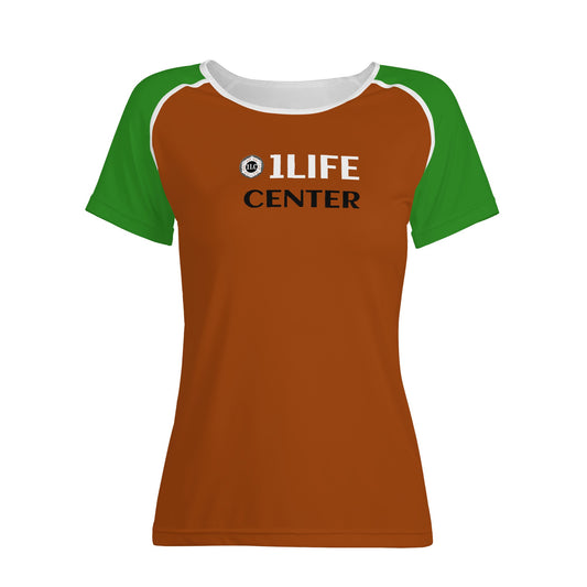 Women Snug T-shirt (Brown and Green)