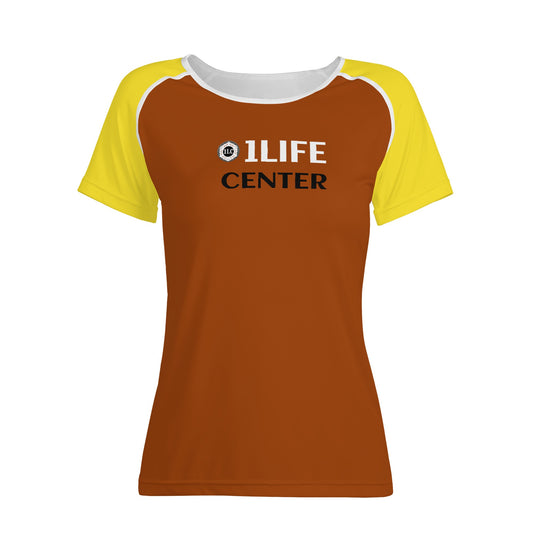 Women Snug T-shirt (Brown and Yellow)