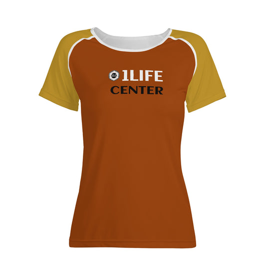 Women Snug T-shirt (Brown and Gold)