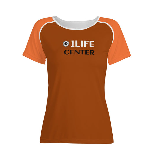 Women Snug T-shirt (Brown and Orange)