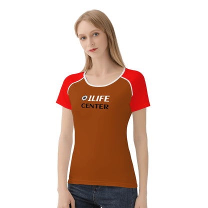 Women Snug T-shirt (Brown and Red)