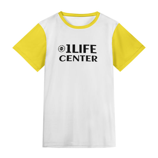 Adult Short Sleeve Tshirt (White and Yellow)