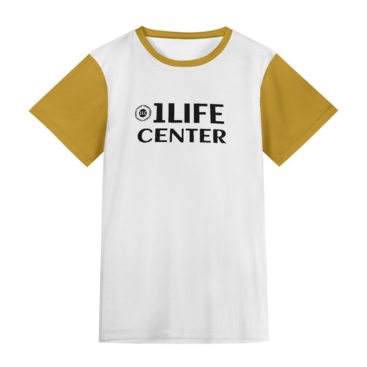 Adult Short Sleeve Tshirt (White and Gold)