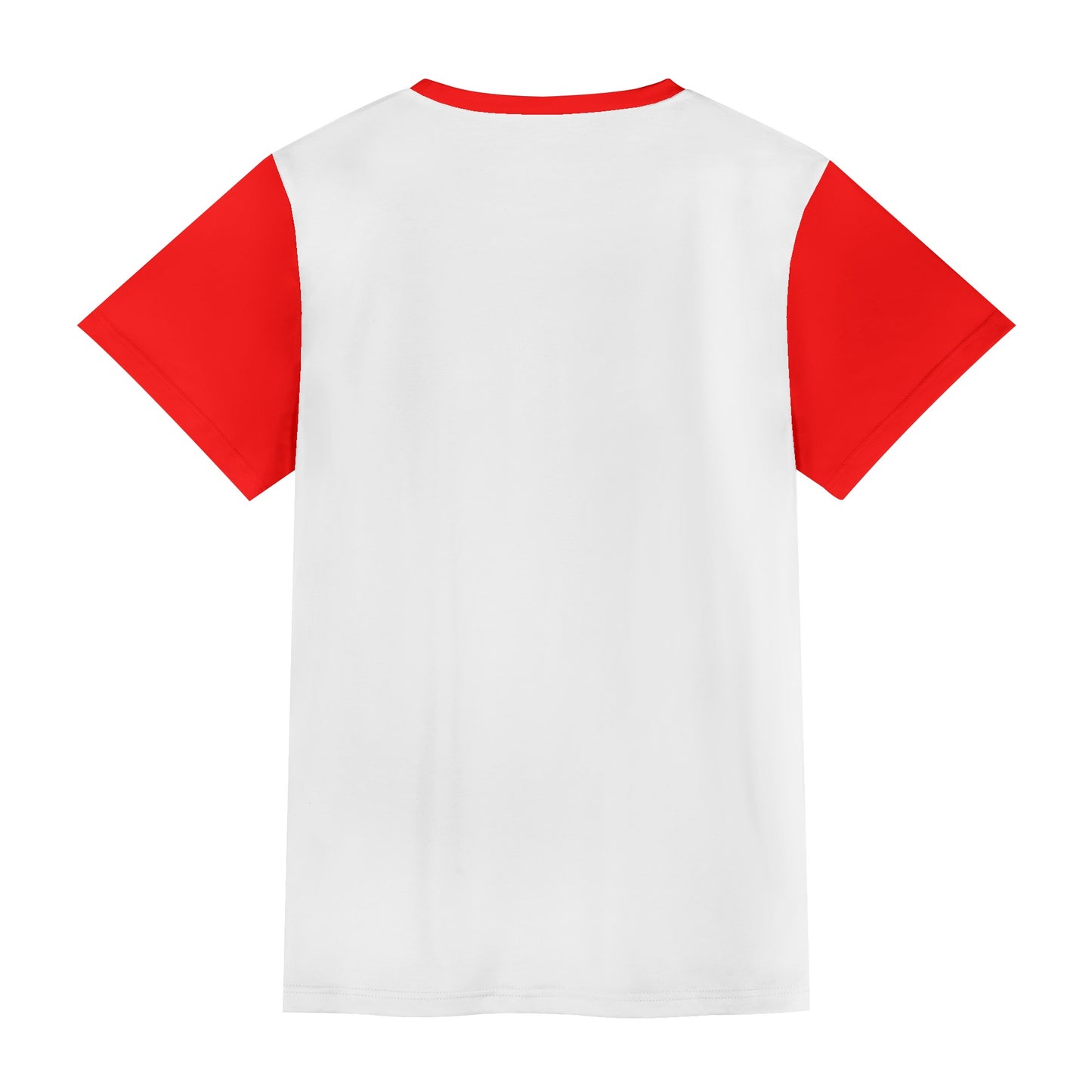 Adult Short Sleeve Tshirt (White and Red)