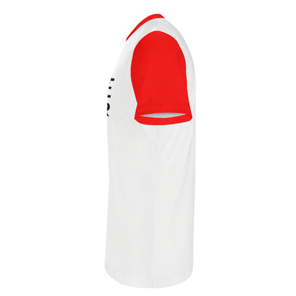 Adult Short Sleeve Tshirt (White and Red)