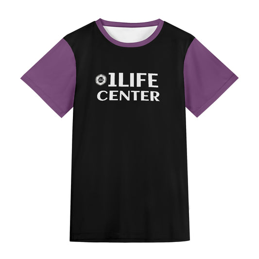 Adult Short Sleeve Tshirt (Black and Purple)