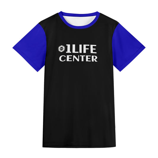 Adult Short Sleeve Tshirt (Black and Blue)