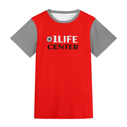 Adult Short Sleeve Tshirt (Red and Black)