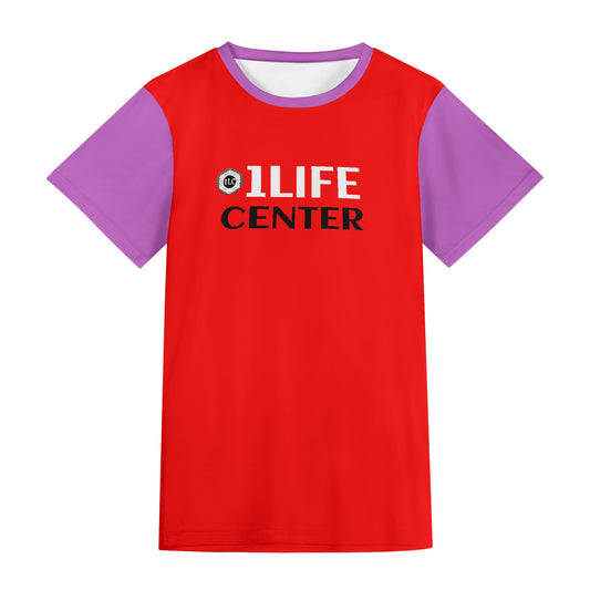 Adult Short Sleeve Tshirt (Red and Black)