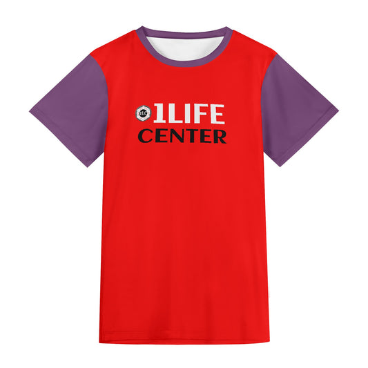 Adult Short Sleeve Tshirt (Red and Black)
