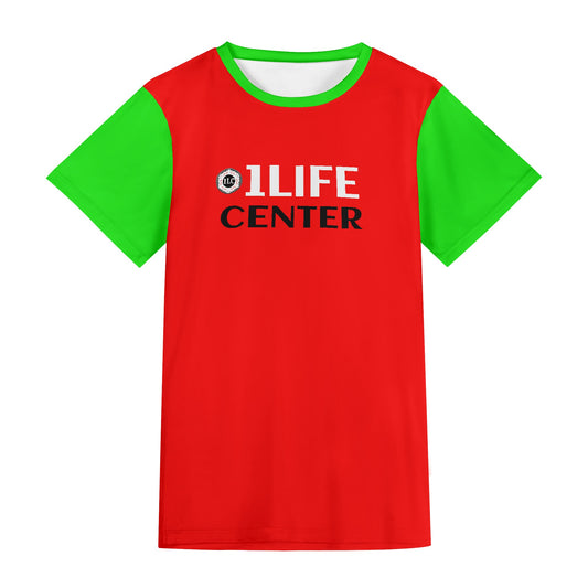 Adult Short Sleeve Tshirt (Red and Black)