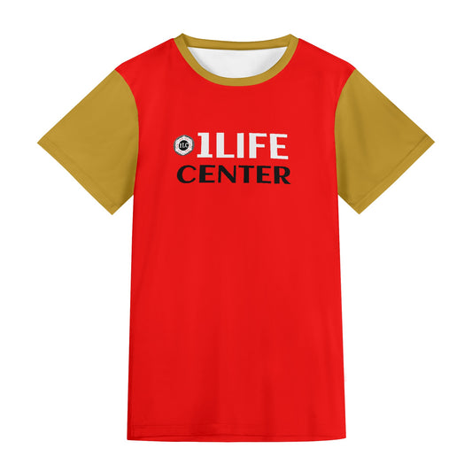 Adult Short Sleeve Tshirt (Red and Black)