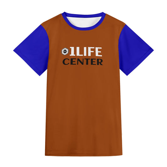 Adult Short Sleeve Tshirt (Brown and Blue)