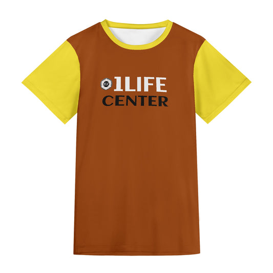 Adult Short Sleeve Tshirt (Brown and Yellow)